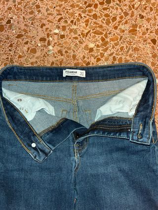 Pantalones campana vaqueros azules