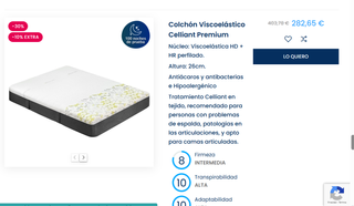 Colchón a estrenar 90x190 (aun enrollado)