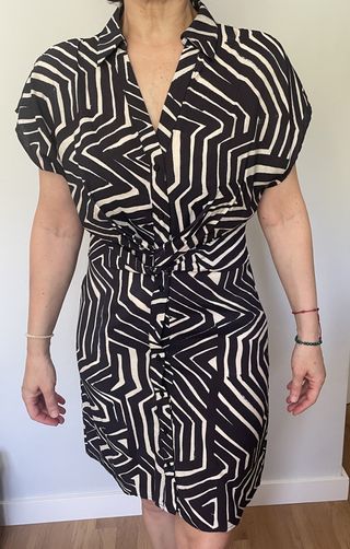 Vestido "Mango" camisero estampado