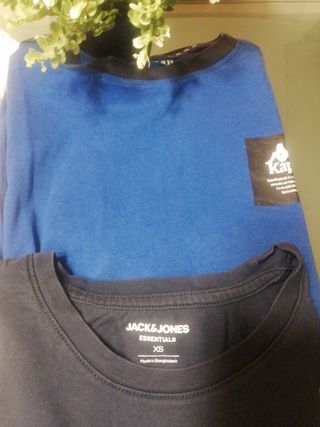 Lote 4 Camisetas Jack & Jones, Zara, Mango. 