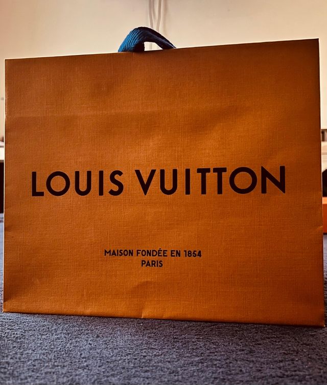 Bolsa Louis Vuitton Naranja con asas azules