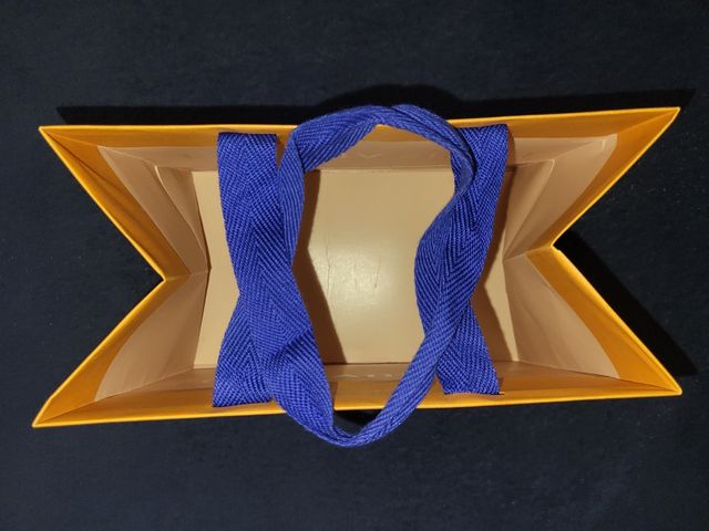 Bolsa Louis Vuitton Naranja con asas azules