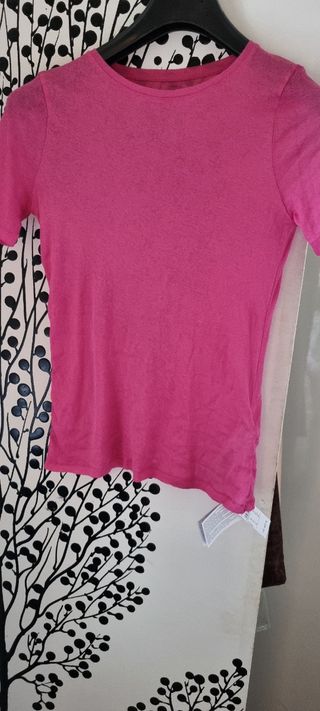 Maglietta in cotone rosa