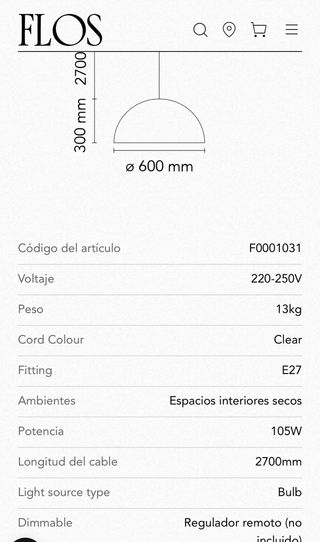 Lampada a sospensione Skygarden 1 di Flos