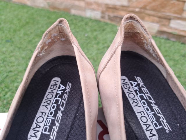 BAILARINAS BEIGE SABRINAS DE CHAROL NOBUK TALLA 40