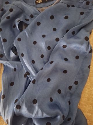 Pareo falda azul lunares