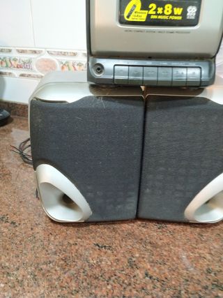 Equipo de música Aiwa plata/negro