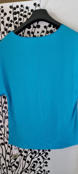 Maglietta in seta blu