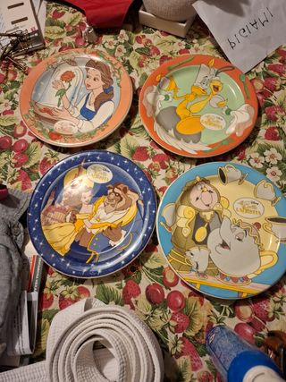 Piatti Disney La Bella e la Bestia vintage