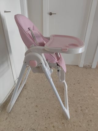 Trona de bebé rosa