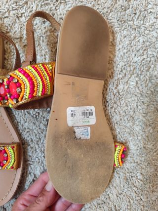 Sandalias Niña Talla 36 Adornadas