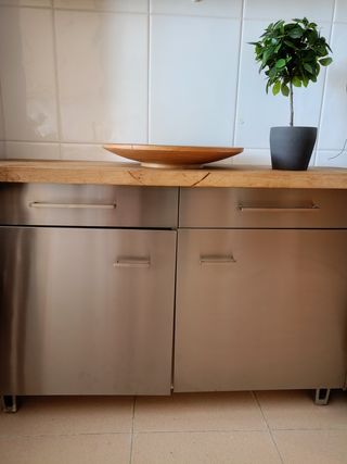 Mueble Aparador Cocina Madera y acero 