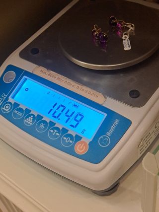 Pendientes Oro 18K con Piedras amatista 