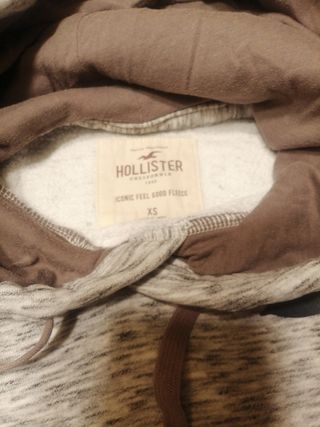 Sudadera Hollister Gris con Logo