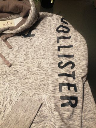 Sudadera Hollister Gris con Logo