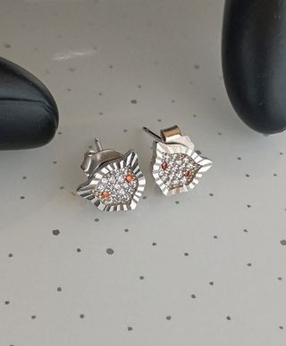 Pendientes Plata 925 Circonitas Naranja