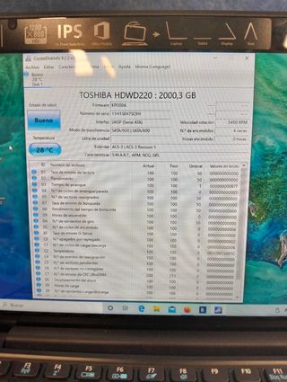 Disco Duro Toshiba 2 TB 3,5" SATA 5400RPM