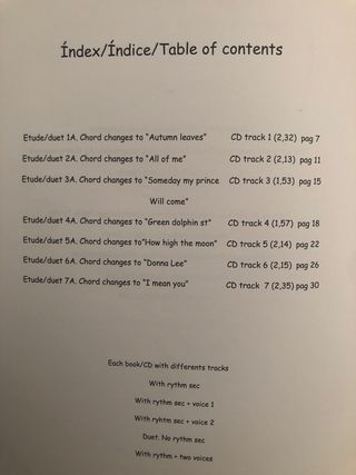 7 jazz solos/duets alto sax. Nivel básico