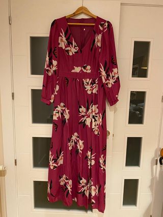 Vestido largo estampado floral