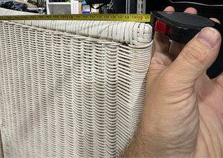 Biombo Mimbre Blanco 3 Paneles Plegable