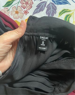Falda midi Shein plisada tricolor