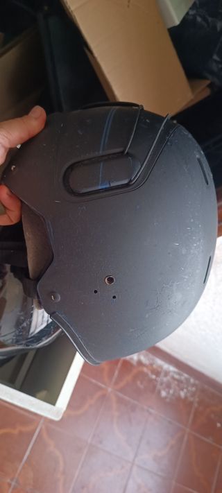 Casco negro, deporte, patín
