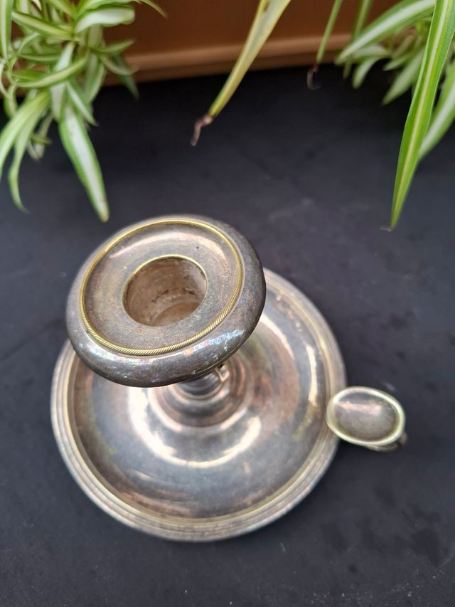 3 candelabros de metal