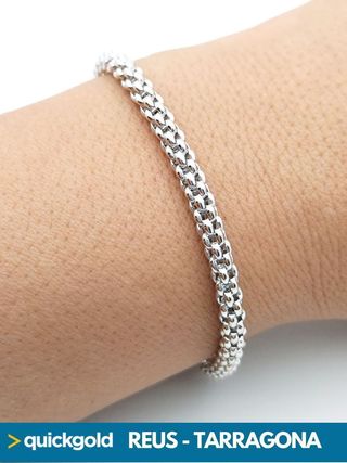 RV1032 PULSERA DE ORO BLANCO TIPO FOPE  10.78 GR