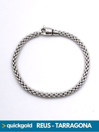 RV1032 PULSERA DE ORO BLANCO TIPO FOPE  10.78 GR