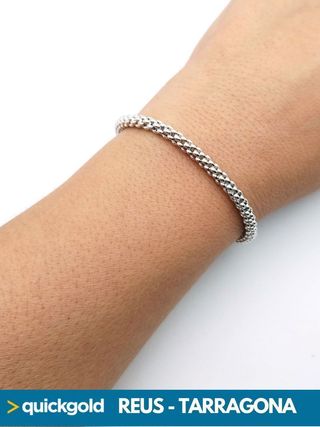 RV1032 PULSERA DE ORO BLANCO TIPO FOPE  10.78 GR