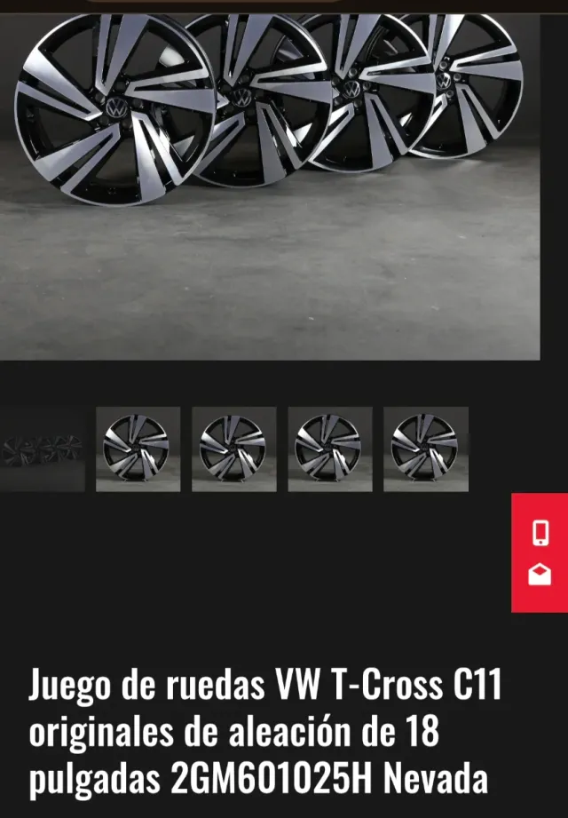 Llantas Originales Volkswagen t-cross 2gm601025h