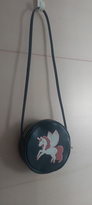 Bolso redondo con unicornio niña