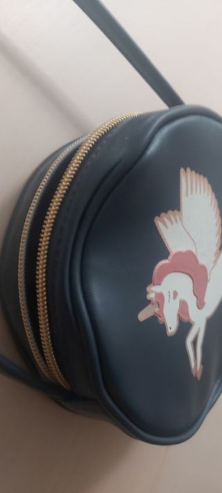 Bolso redondo con unicornio niña