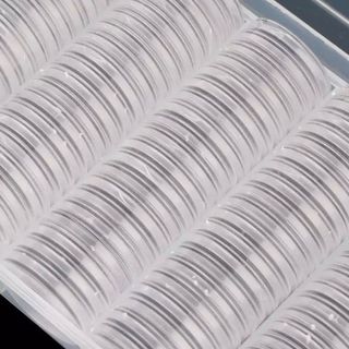 Estuche caja con 100 capsulas para monedas euro