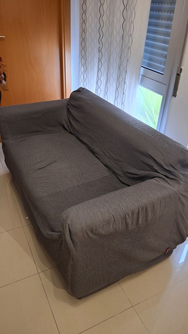 Sofá de tela blanco roto/beige