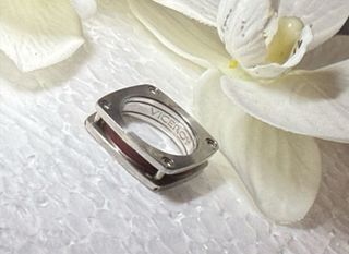 Anillo Plata 925 Piedra Natural Roja Ajustable