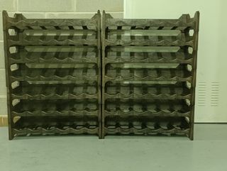 Botelleros apilables de madera