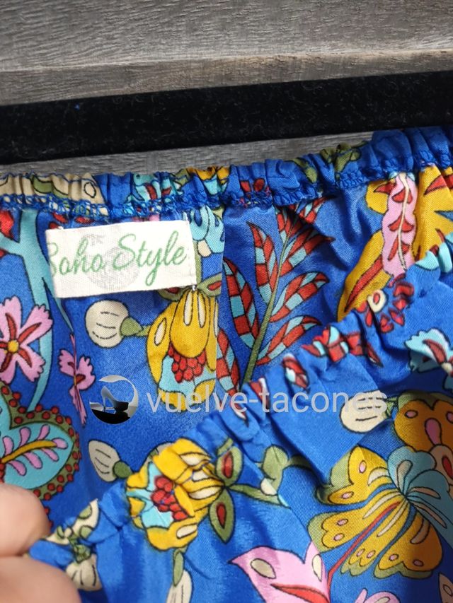 Conjunto top falda volantes seda BOHO STYLE * T. U