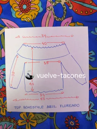 Conjunto top falda volantes seda BOHO STYLE * T. U