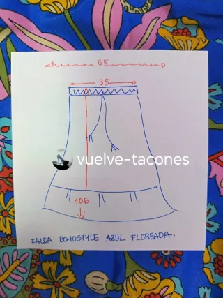 Conjunto top falda volantes seda BOHO STYLE * T. U