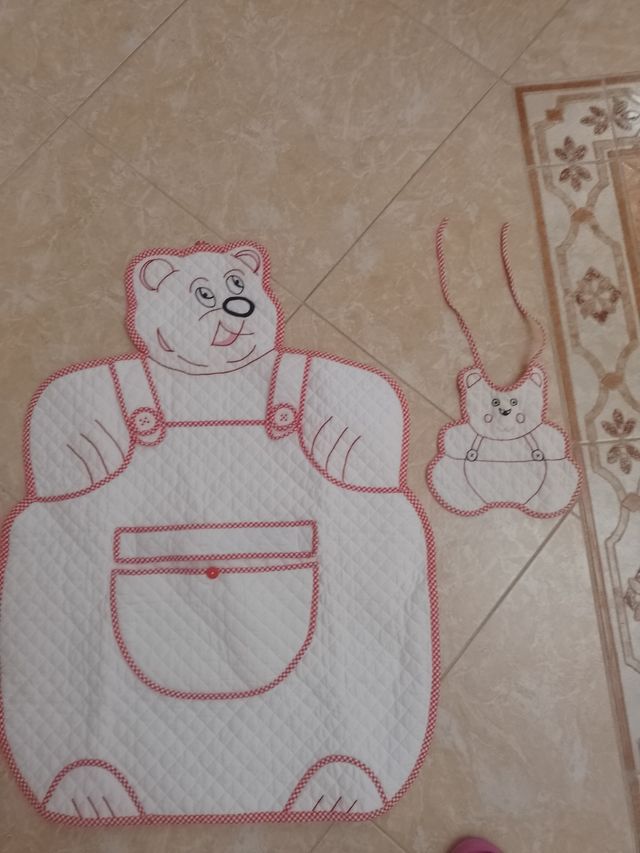 Fasciatoio portatile con bavetta orsetto