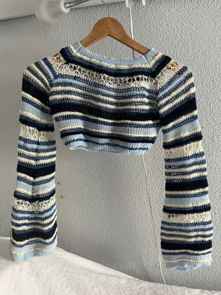 Jersey de punto rayas manga larga