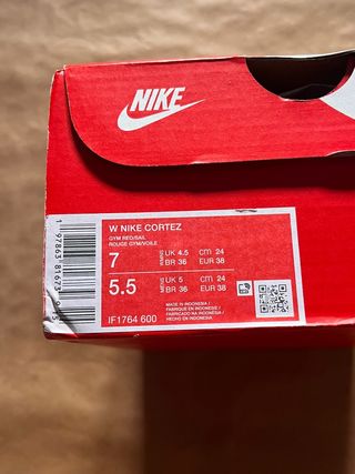 Zapatilla Nike Cortez Rojas y Blanco