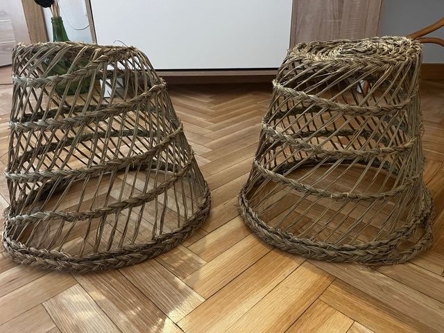 Lámparas de mimbre  32x32cm