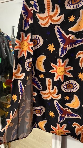 Falda larga estampada verano.
