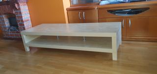 Mesa baja salón beige y marrón