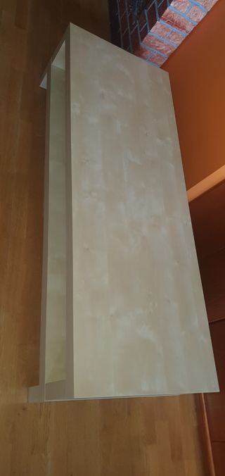 Mesa baja salón beige y marrón