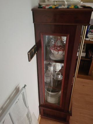 Vitrina de madera y cristal