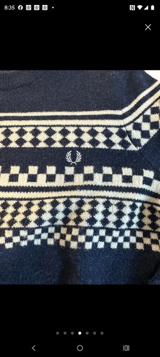 Fred Perry Azul con Diseño
