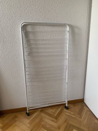 Tendedero vertical plegable metal blanco